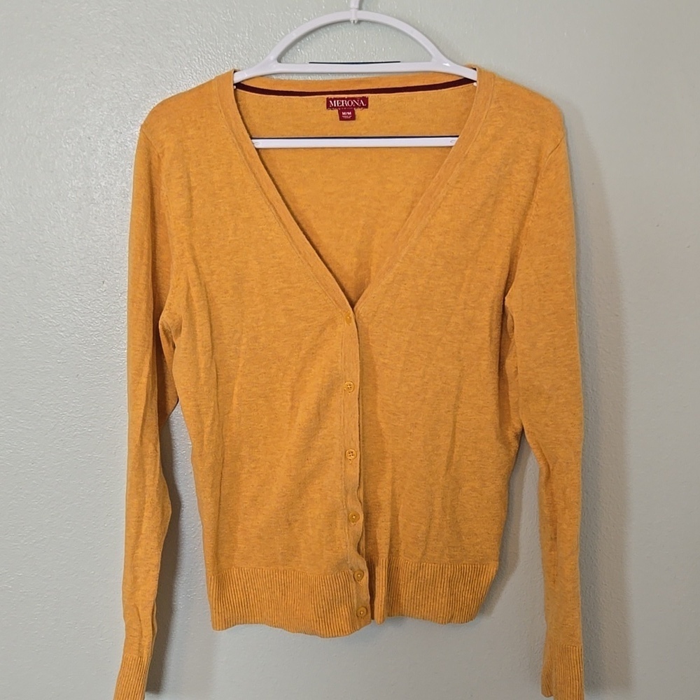 Merona | Gold Button Cardigan Size Medium